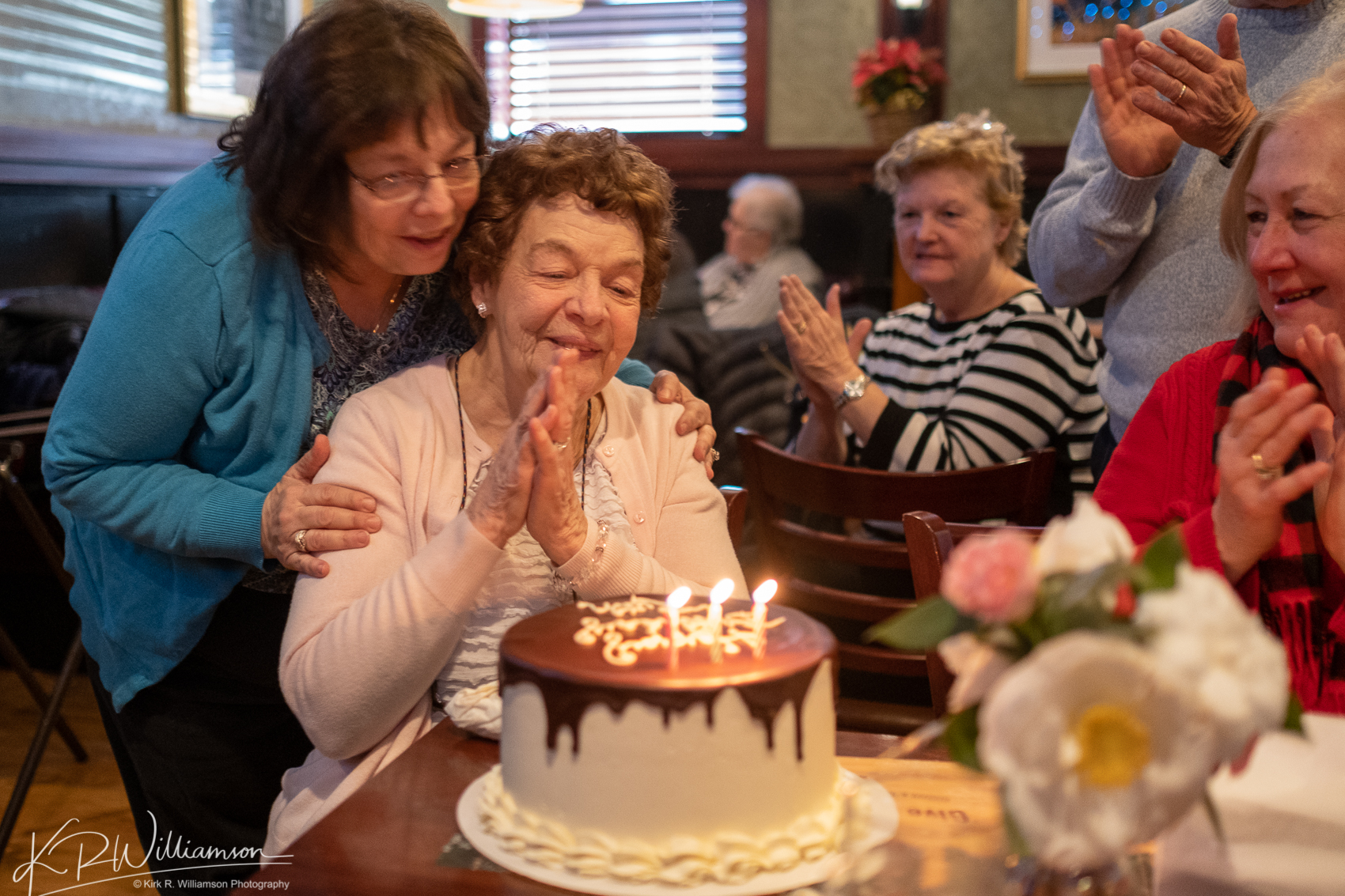 Blowing out the candles