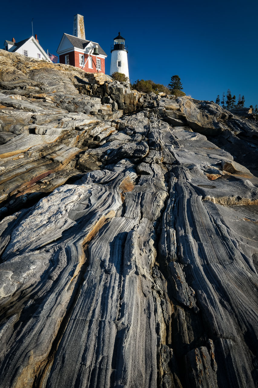 wide angle landscape photography Pemaquid light